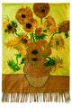 Van Gogh Sunflowers Art Print Wool Tassel Scarf