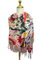 Matisse 'La Japonaise' Art Wool Tassel Scarf
