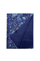 Lotus Paisley & Hearts Print Wool Frayed Scarf