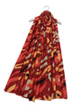 Abstract Animal Print Frayed Scarf