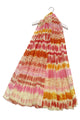Vibrant Tribal Metallic Thread Frayed Scarf