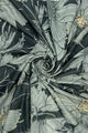 Ginkgo Leaf Gold Foil Shimmer Frayed Scarf