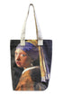 Vermeer Girl with a Pearl Earring Art Cotton Tote Bag