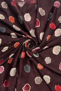 Foiled Polka Dot Frayed Scarf