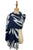Swan Print Wool Tassel Scarf