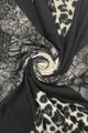 Reptile & Leopard Block Print Wool Tassel Scarf