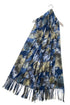 Colourful Ginkgo Print Wool Tassel Scarf
