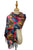 Colourful Gingko Print Wool Tassel Scarf