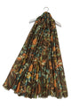 Botanical Mixed Floral Print Frayed Scarf