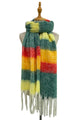 Super Cosy Stripe Blanket Tassel Scarf