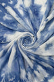 Swirl Tie Dye Print Frayed Scarf
