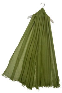 Plain Hijab/Shawl Frayed Scarf