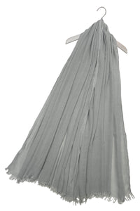 Plain Hijab/Shawl Frayed Scarf
