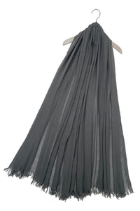 Plain Hijab/Shawl Frayed Scarf