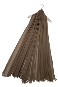 Plain Hijab/Shawl Frayed Scarf
