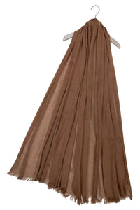 Plain Hijab/Shawl Frayed Scarf