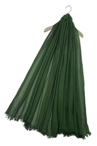 Plain Hijab/Shawl Frayed Scarf