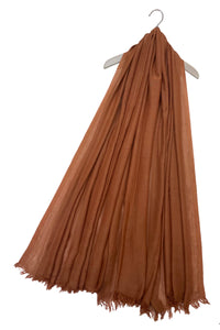 Plain Hijab/Shawl Frayed Scarf