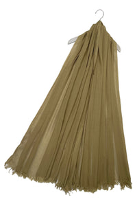 Plain Hijab/Shawl Frayed Scarf