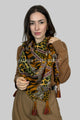 Animal Print Patchwork Square Tassel Scarf