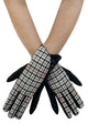 Houndstooth Print Touch Screen Gloves