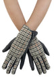 Houndstooth Print Touch Screen Gloves