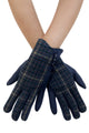 Houndstooth Print Touch Screen Gloves