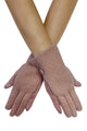 Plain Button Knit Touchscreen Gloves