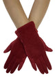 Plain Button Knit Touchscreen Gloves