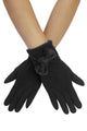 Twist Bow Plain Touchscreen Gloves