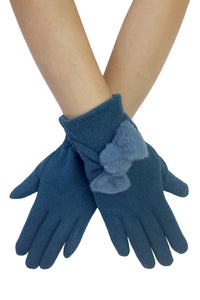 Twist Bow Plain Touchscreen Gloves