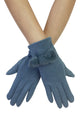 Twist Bow Plain Touchscreen Gloves