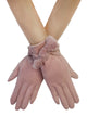 Twist Bow Plain Touchscreen Gloves