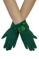 Twist Bow Plain Touchscreen Gloves