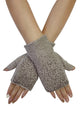 Plain Scattered Diamante Wrist Warmer Gloves