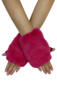 Faux Fur Fingerless Gloves