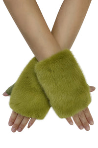 Faux Fur Fingerless Gloves