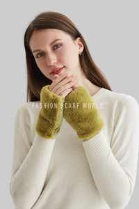 Faux Fur Fingerless Gloves