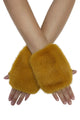 Faux Fur Fingerless Gloves