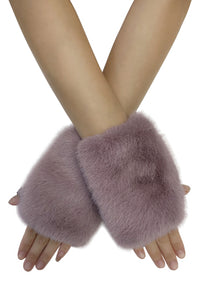 Faux Fur Fingerless Gloves