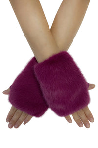 Faux Fur Fingerless Gloves