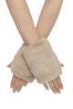 Faux Fur Fingerless Gloves