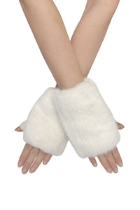 Faux Fur Fingerless Gloves