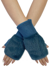 Faux Fur Fingerless Wrist Warmers