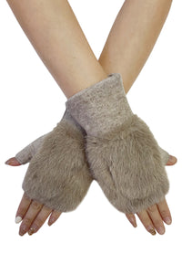 Faux Fur Fingerless Wrist Warmers