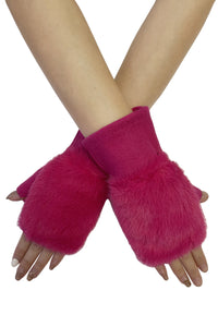 Faux Fur Fingerless Wrist Warmers