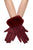 Faux Fur Trim Suede Touch Screen Gloves