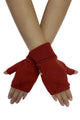 Elasticated Plain Button Fingerless Gloves