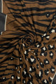 Wild Leopard And Zebra Print Frayed Scarf