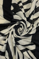 Bold Large Zebra Print Frayed Scarf